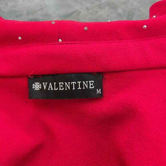 Valentine Fashion LA Red rhinestone embellished Jacket & mini Skirt Blingy - Picture 8 of 14